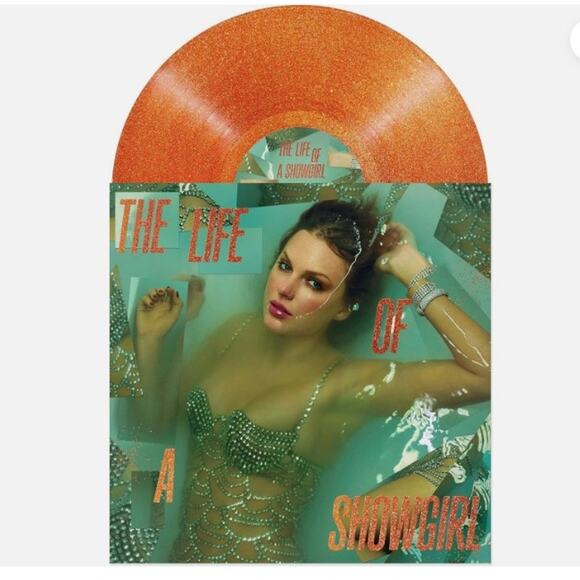 VINYL Taylor Swift: The Life Of A Showgirl - Orange Glitter LP NEW / SEALED - Picture 3 of 6